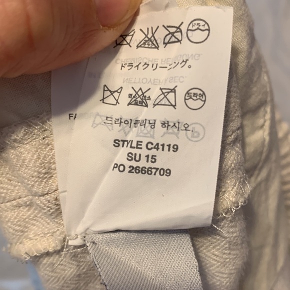 J crew size small Women's natural beige  Linen easy pull on shorts herringbone - Picture 5 of 9